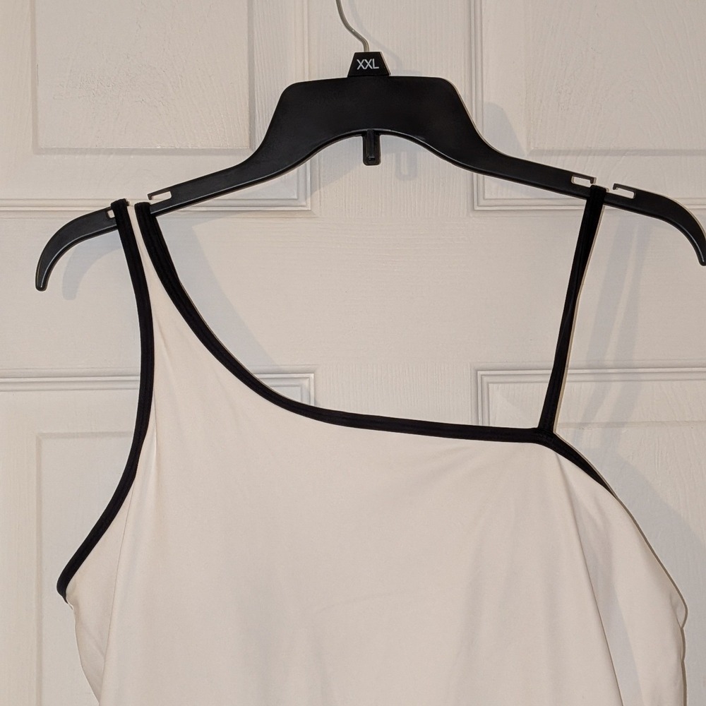 All in Motion White Active Dress Asymmetrical Neckline Built-in‎ Shorts XL - Picture 4 of 11